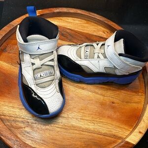 Jordan Kids Sneakers - White, Black, and Blue